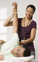 Fisio Centro mujer haciendo fisioterapia